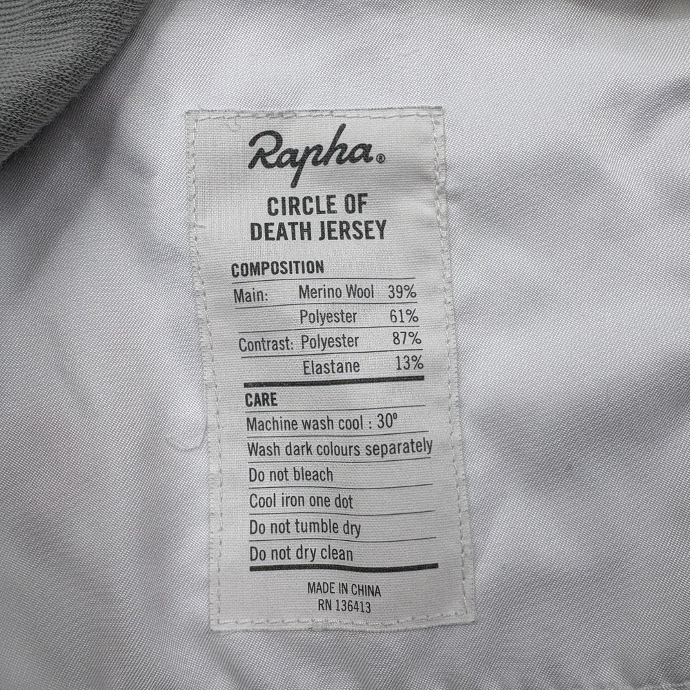 Rapha Womens White Gray Merino Wool Circle of Death Cycling Jersey Size M - Picture 12 of 15